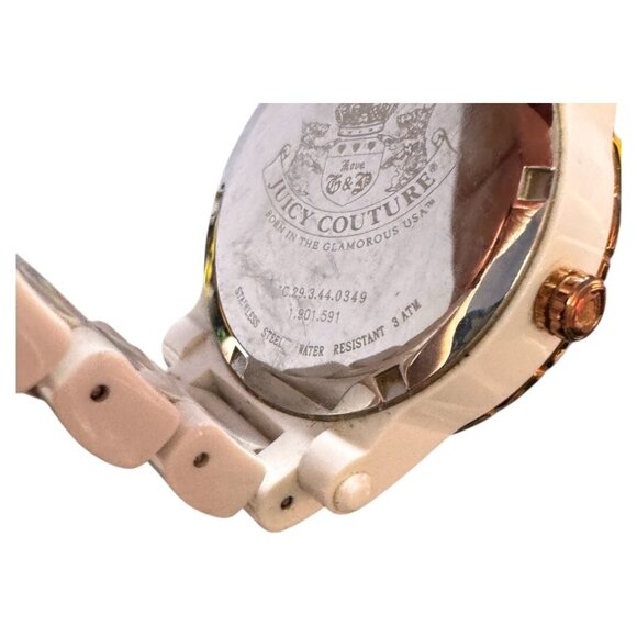 Juicy Couture Women 1901591 HRH Rose Gold Plastic white Band Watch - Picture 5 of 5